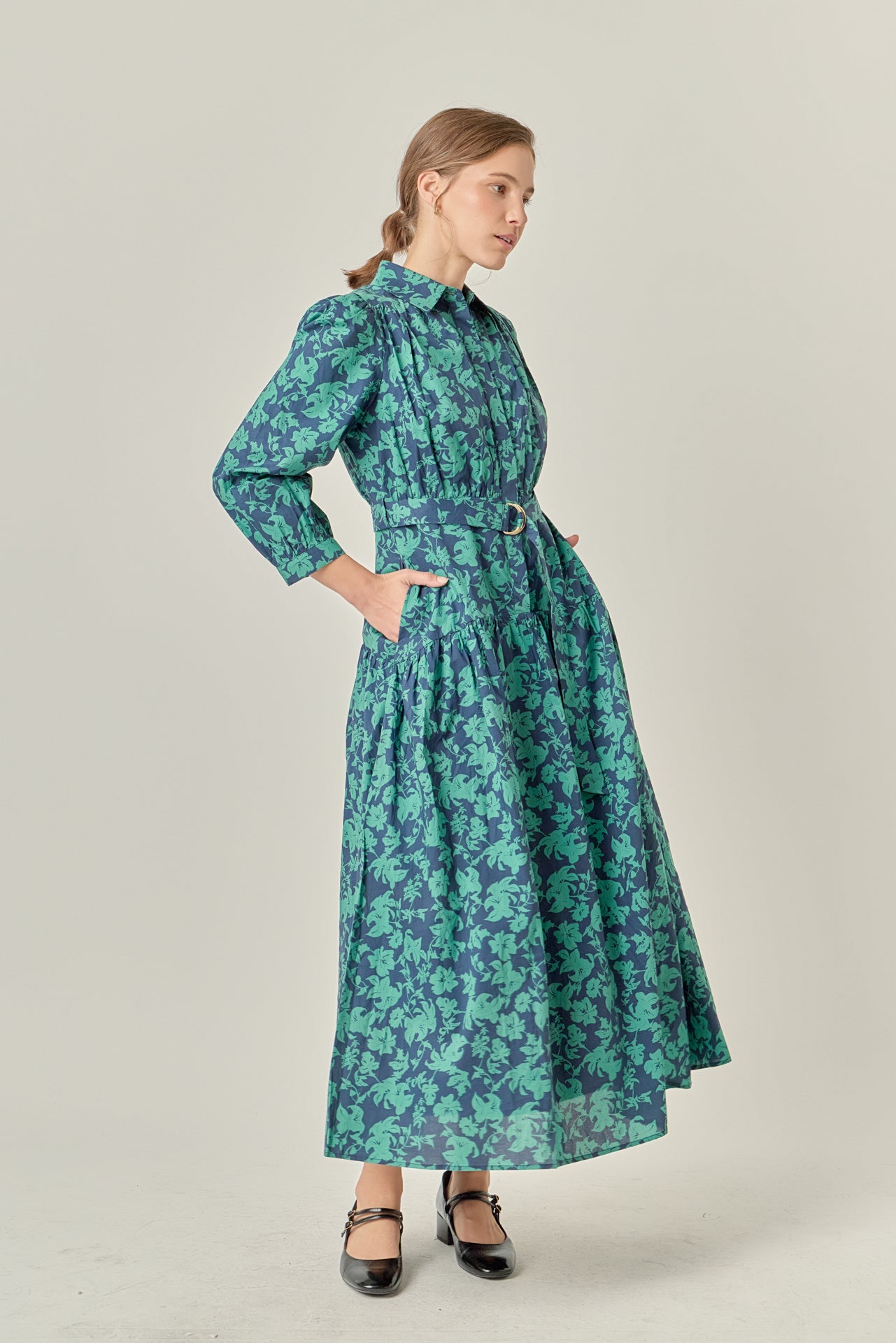 PetiteFall Printed Midi Dress