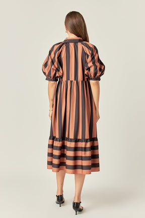 ENGLISH FACTORY - Bold Stripe Dress - DRESSES available at Objectrare