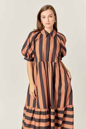 ENGLISH FACTORY - Bold Stripe Dress - DRESSES available at Objectrare