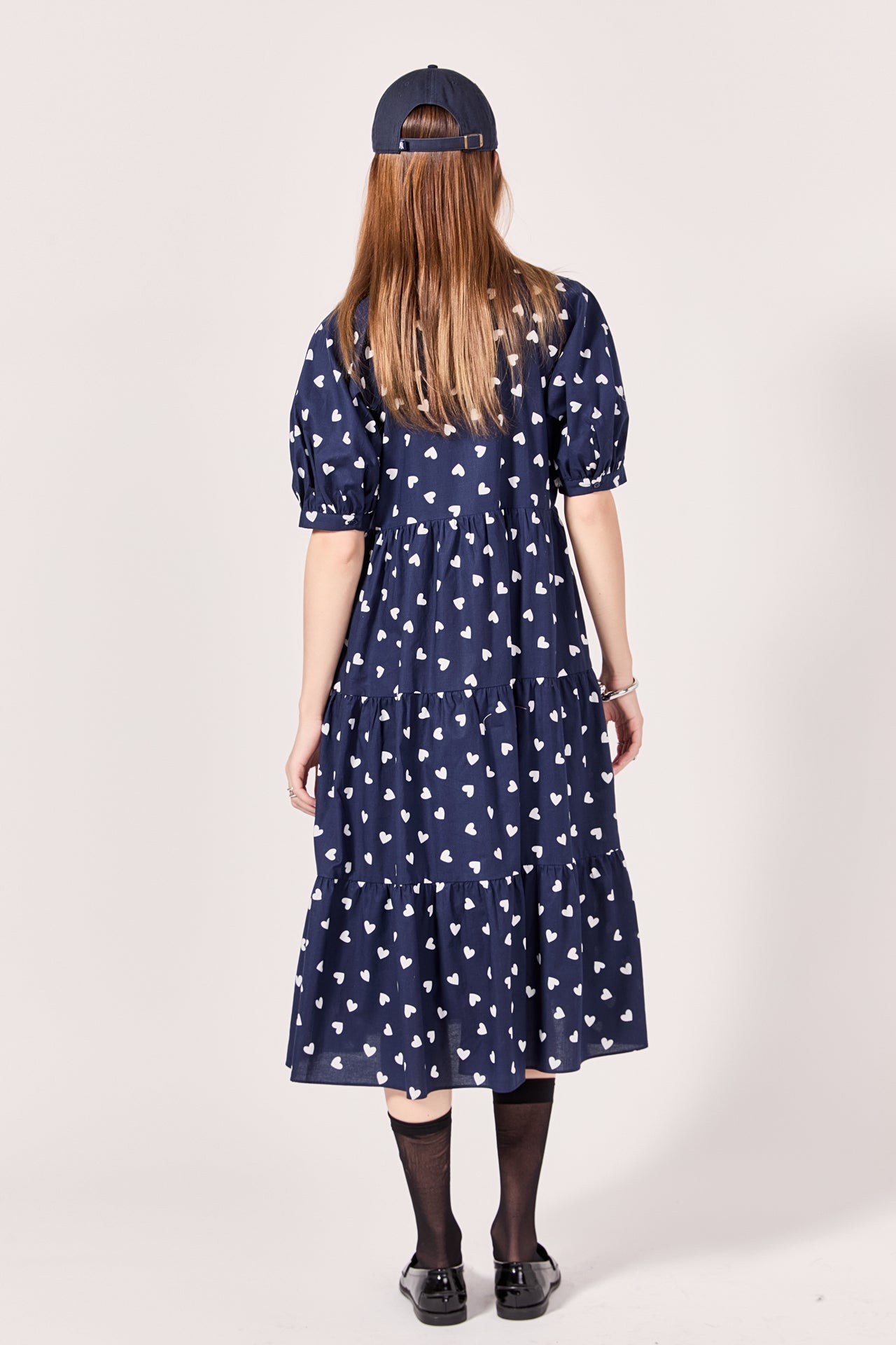 ENGLISH FACTORY - Lovelyn Heart Printed Midi Dress - DRESSES available at Objectrare