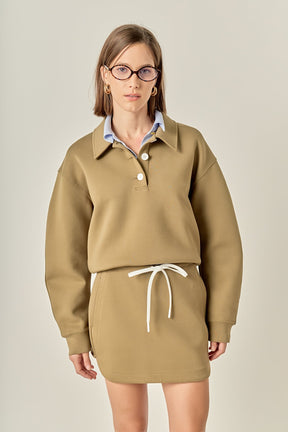 ENGLISH FACTORY - Polo Scuba Top - TOPS available at Objectrare