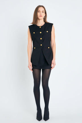 ENDLESS ROSE - Power Shoulder Vest - JACKETS available at Objectrare