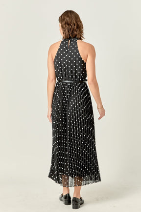 ENGLISH FACTORY - English Factory - Zoe Polka Dot Pleated Midi Dress - DRESSES available at Objectrare