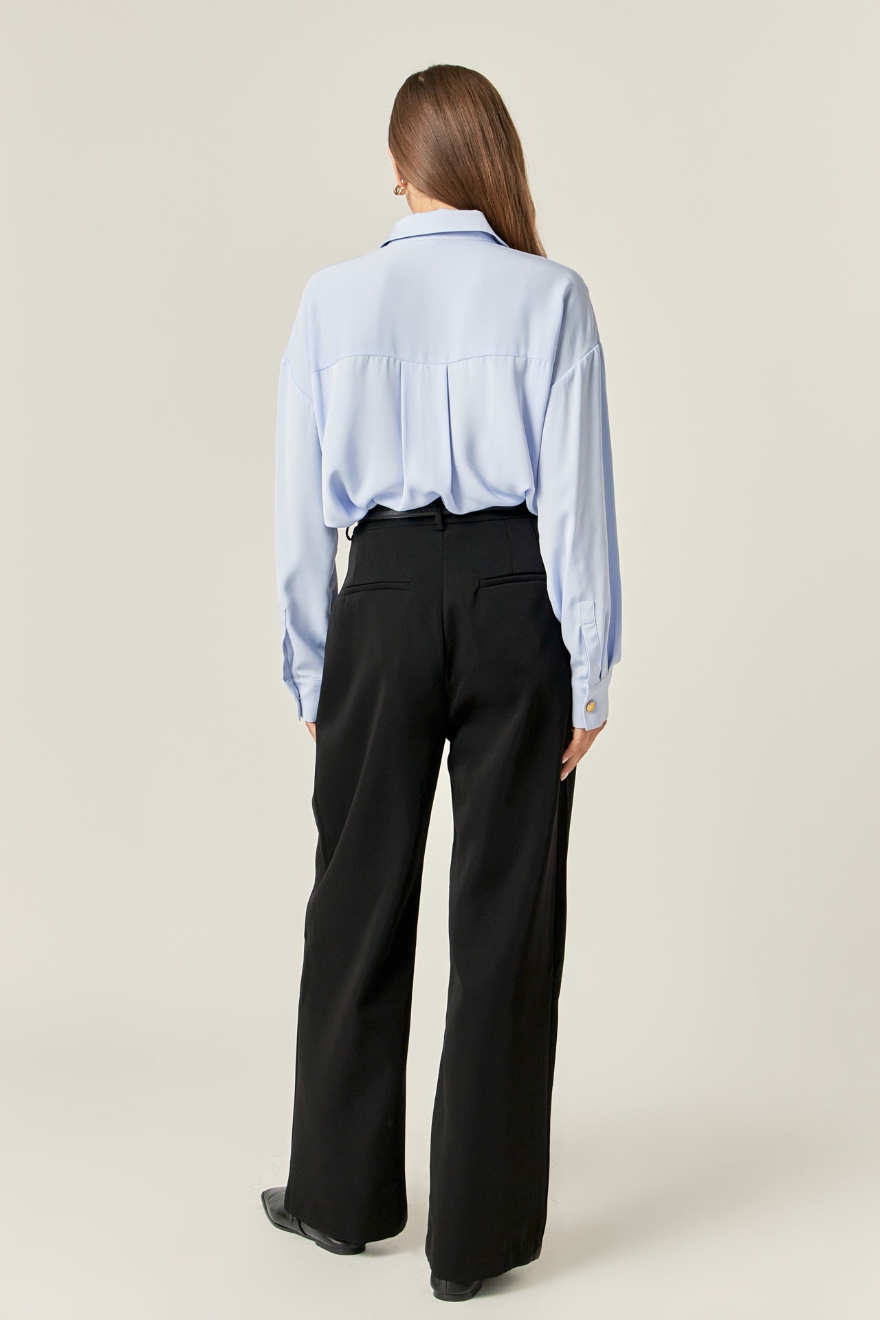 ENGLISH FACTORY - Gold Button Shirt Blouse - BLOUSES available at Objectrare