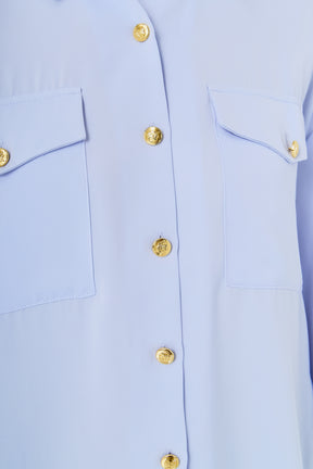 Gold Button Shirt Blouse