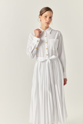 ENGLISH FACTORY - Shirt Midi Dress - DRESSES available at Objectrare