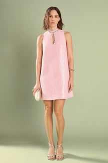 ENGLISH FACTORY - Robyn Rhinestone Mini Tweed Dress - DRESSES available at Objectrare