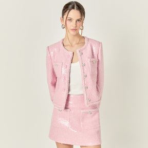 ENGLISH FACTORY - Robyn Rhinestone Mini Skirt - SKIRTS available at Objectrare