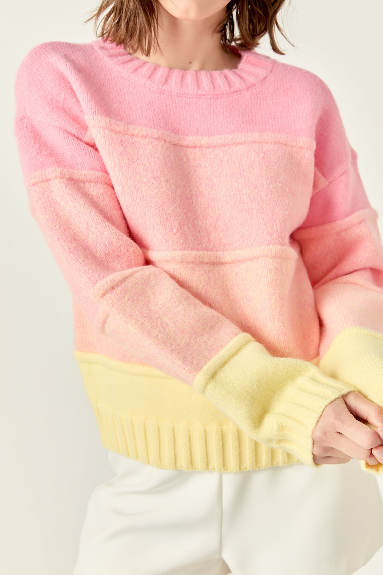 ENGLISH FACTORY - Ombre Crew Neck Sweater - SWEATERS & KNITS available at Objectrare