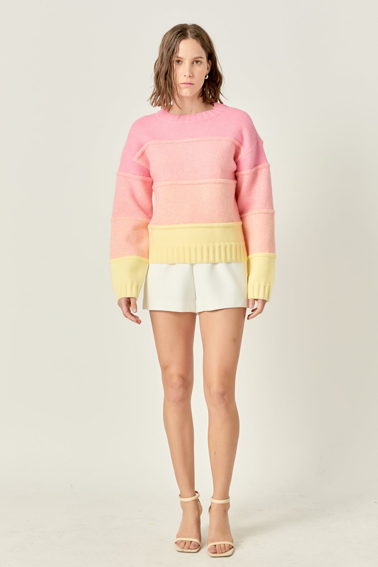 ENGLISH FACTORY - Ombre Crew Neck Sweater - SWEATERS & KNITS available at Objectrare