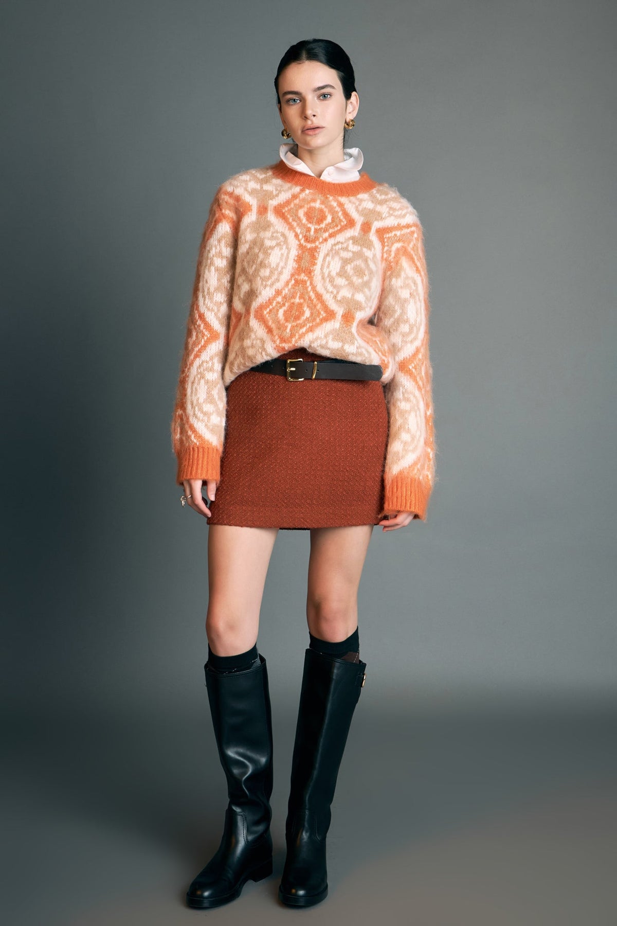 ENGLISH FACTORY - Tweed H-Line Skirt- Sold Out - SKIRTS available at Objectrare