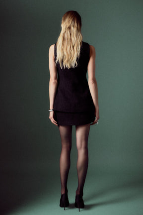 ENGLISH FACTORY - Tweed Long Vest - TOPS available at Objectrare