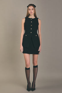 ENGLISH FACTORY - H Line Tweed Skirt - SKIRTS available at Objectrare