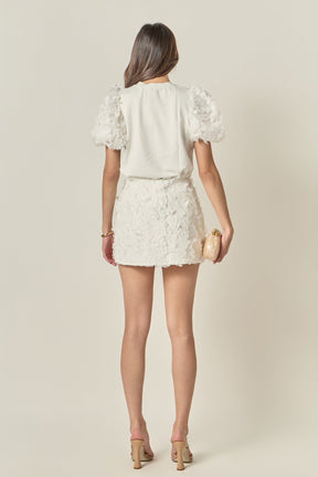 ENGLISH FACTORY - Charlotte Flower Mini Skirt - SKIRTS available at Objectrare