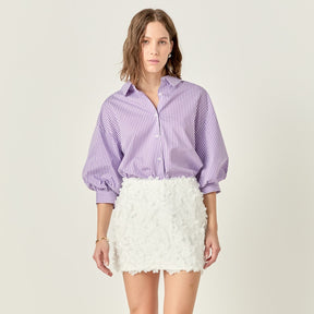 ENGLISH FACTORY - Charlotte Flower Mini Skirt - SKIRTS available at Objectrare