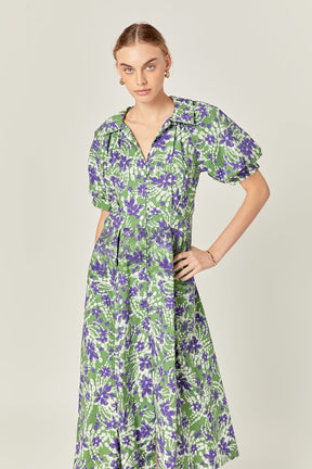 ENGLISH FACTORY - English Factory - Floral Printed Midi Dress - DRESSES available at Objectrare