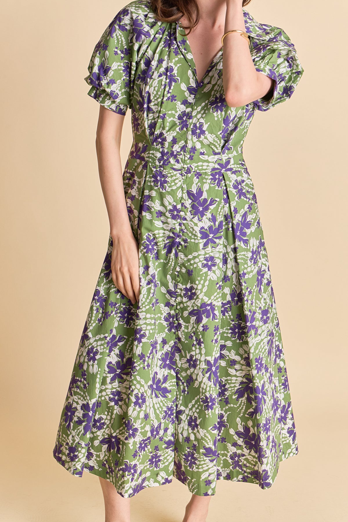 ENGLISH FACTORY - Floral Printed Midi Dress - DRESSES available at Objectrare