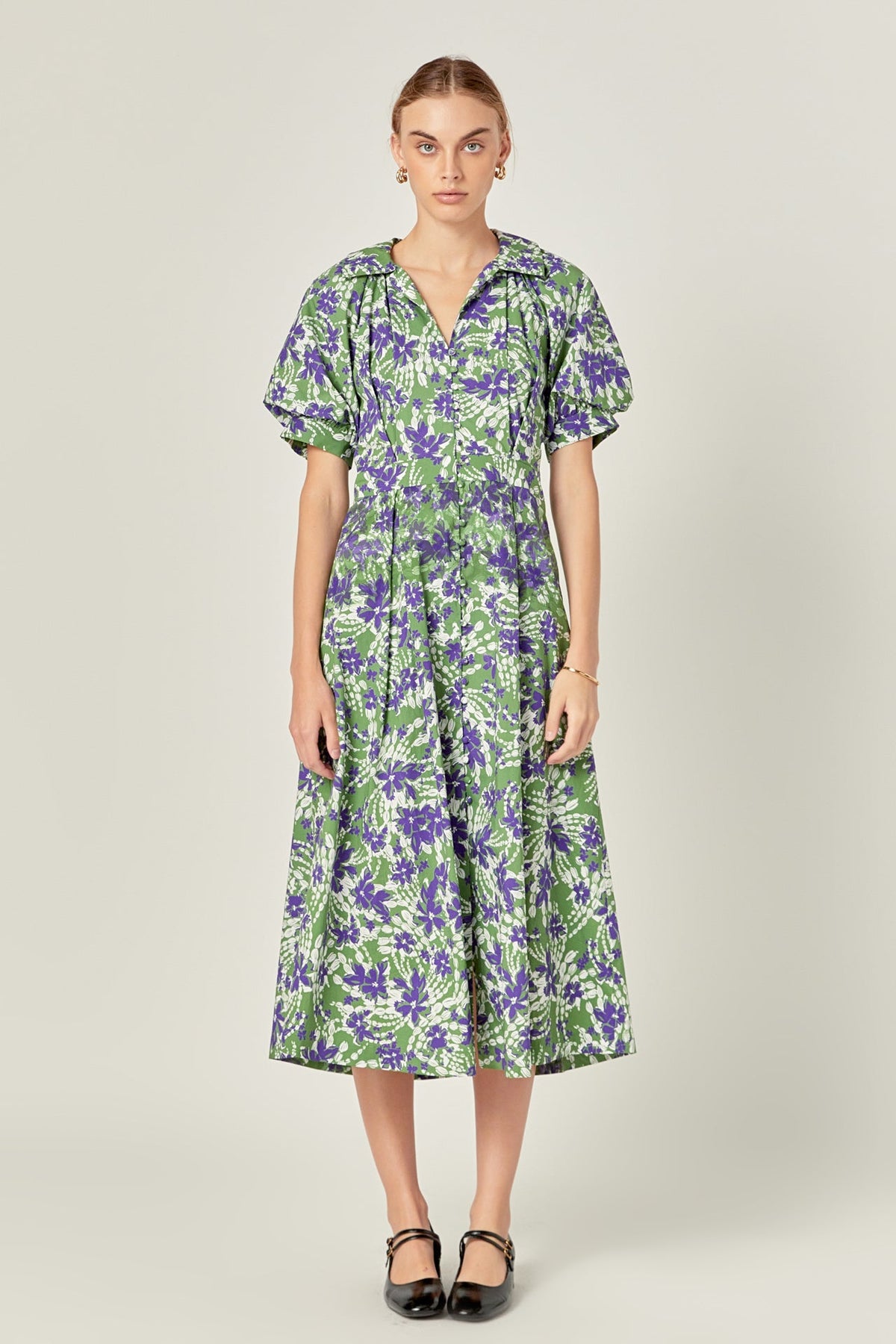 ENGLISH FACTORY - Floral Printed Midi Dress - DRESSES available at Objectrare