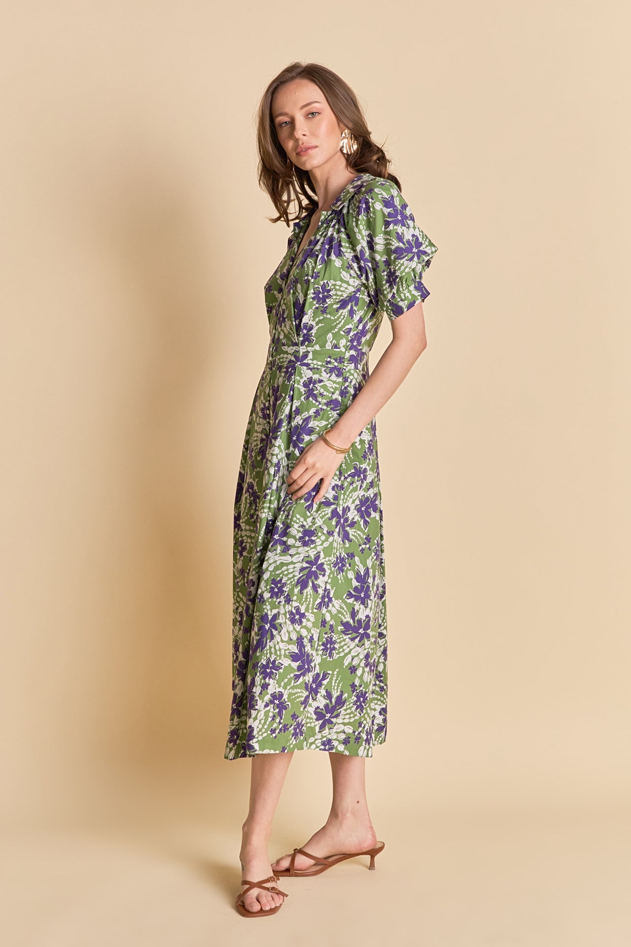 ENGLISH FACTORY - Floral Printed Midi Dress - DRESSES available at Objectrare