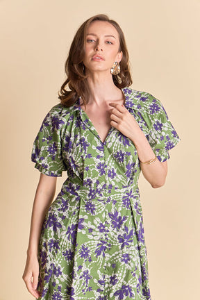 ENGLISH FACTORY - Floral Printed Midi Dress - DRESSES available at Objectrare