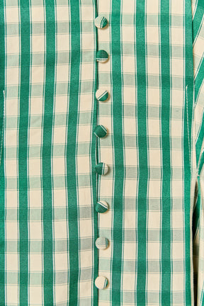 Gingham Check Midi Dress