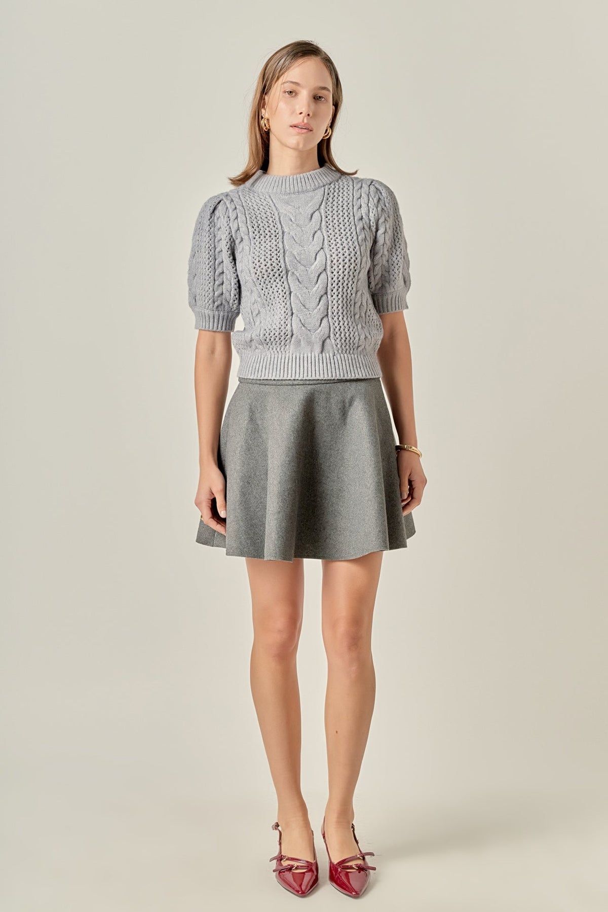 ENGLISH FACTORY - Flare Mini Skirt - SKIRTS available at Objectrare