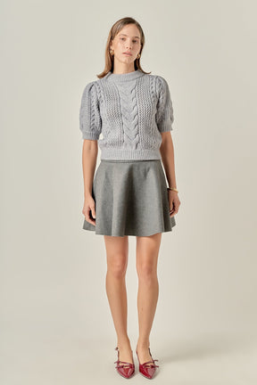 ENGLISH FACTORY - Flare Mini Skirt - SKIRTS available at Objectrare