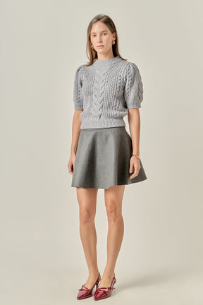 ENGLISH FACTORY - Flare Mini Skirt - SKIRTS available at Objectrare