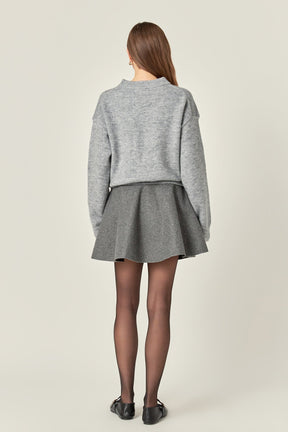 ENGLISH FACTORY - English Factory - Flare Mini Skirt - SKIRTS available at Objectrare