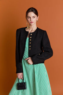 ENGLISH FACTORY - Darcy Tweed Jacket - JACKETS available at Objectrare
