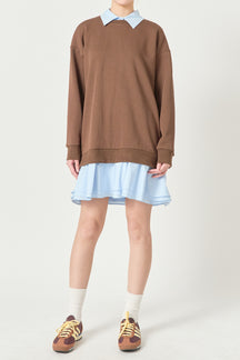 ENGLISH FACTORY - Mixed Media Mini Dress - DRESSES available at Objectrare