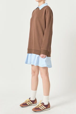 ENGLISH FACTORY - Mixed Media Mini Dress - DRESSES available at Objectrare