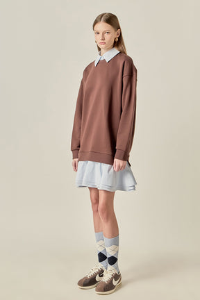 ENGLISH FACTORY - Mixed Media Mini Dress - DRESSES available at Objectrare