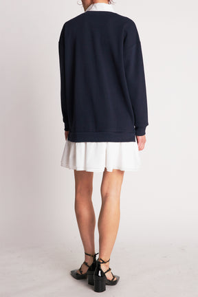 ENGLISH FACTORY - Mixed Media Mini Dress - DRESSES available at Objectrare