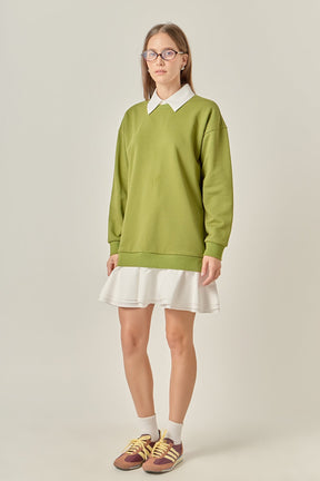 ENGLISH FACTORY - Mixed Media Mini Dress - DRESSES available at Objectrare