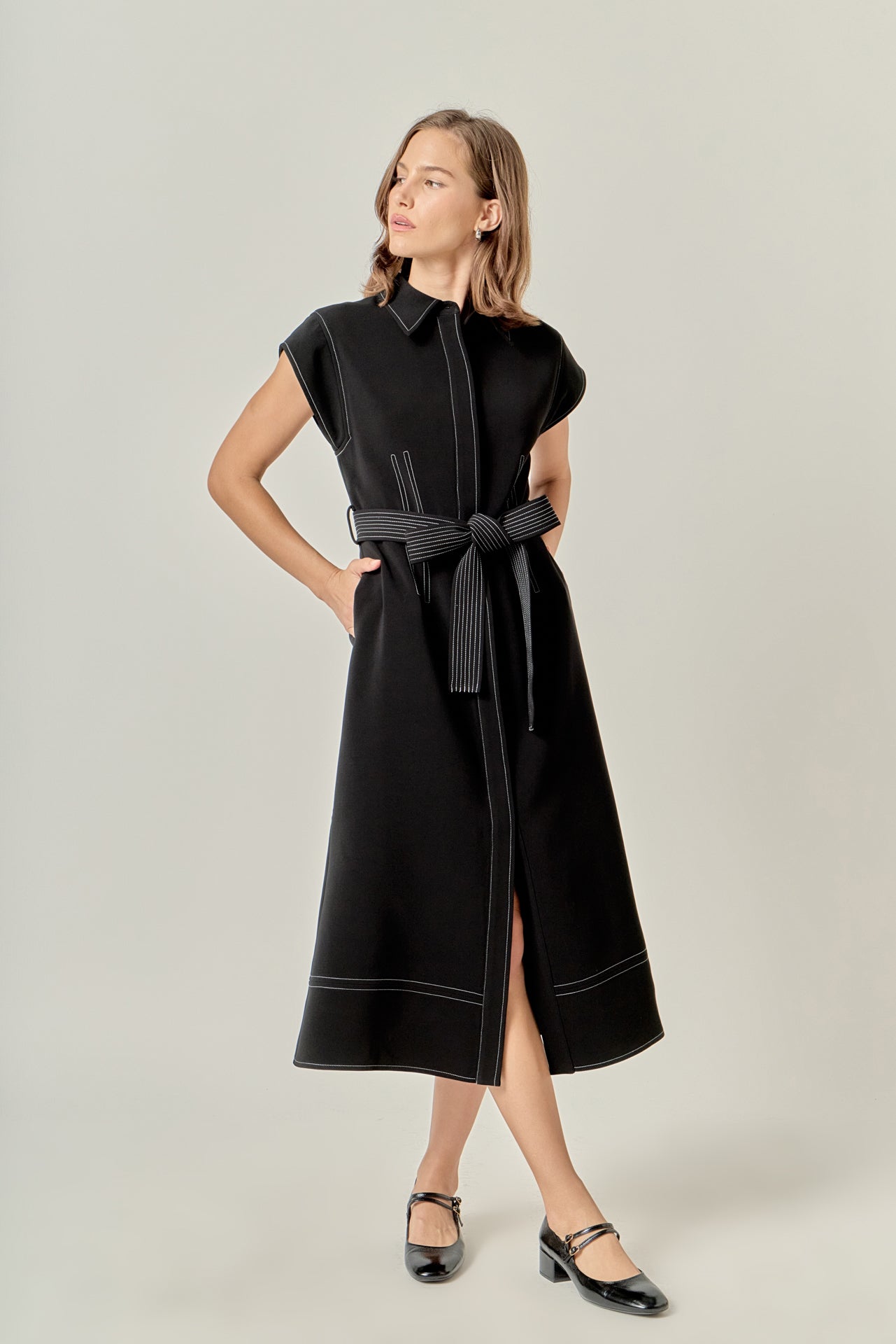 ENGLISH FACTORY - Modern Structure Midi Dress - DRESSES available at Objectrare