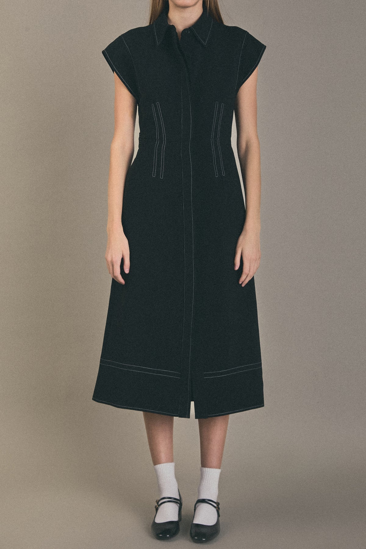 Modern Structure Midi Dress