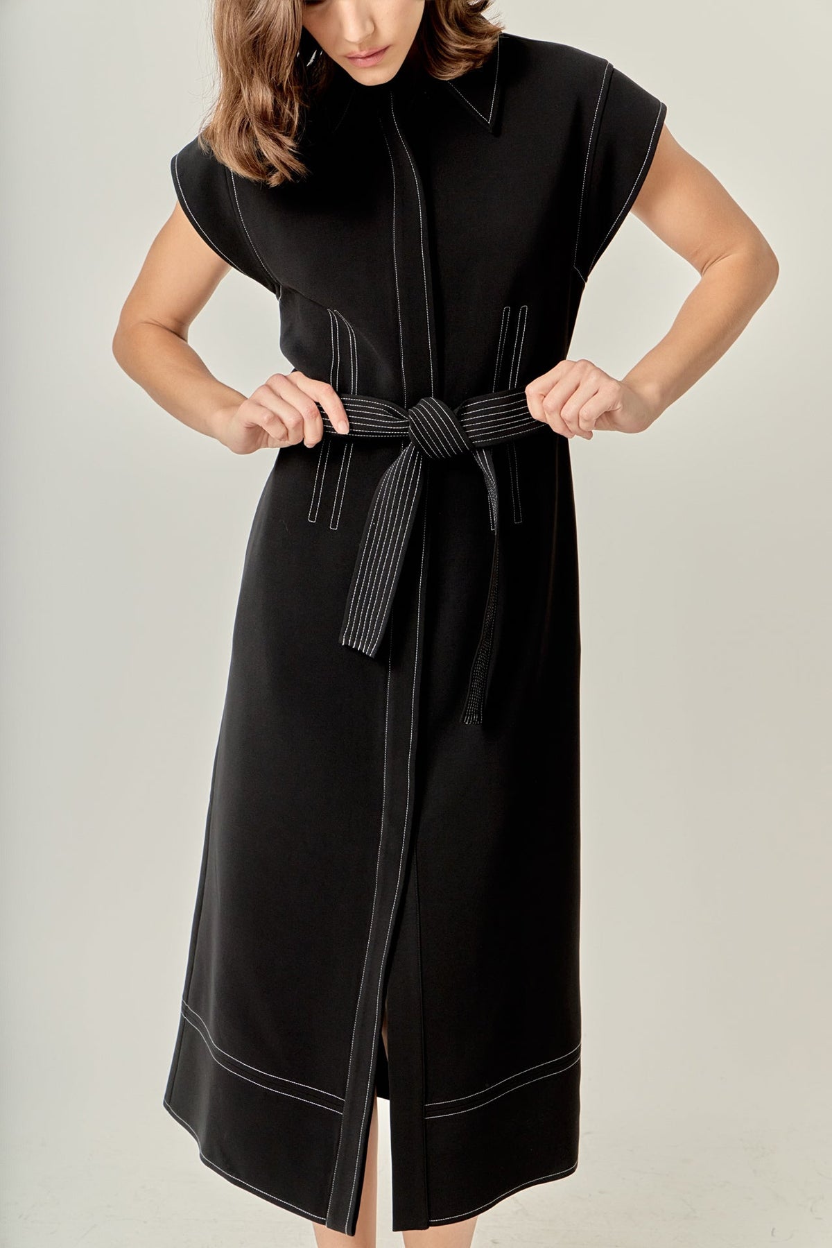 ENGLISH FACTORY - Modern Structure Midi Dress - DRESSES available at Objectrare