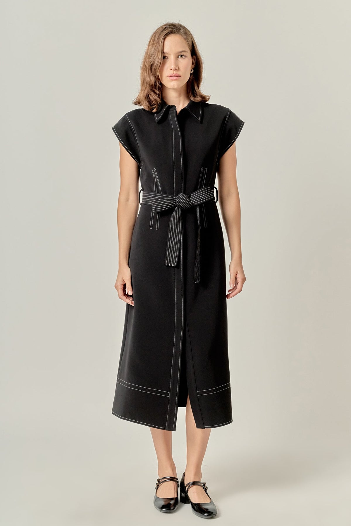 ENGLISH FACTORY - Modern Structure Midi Dress - DRESSES available at Objectrare