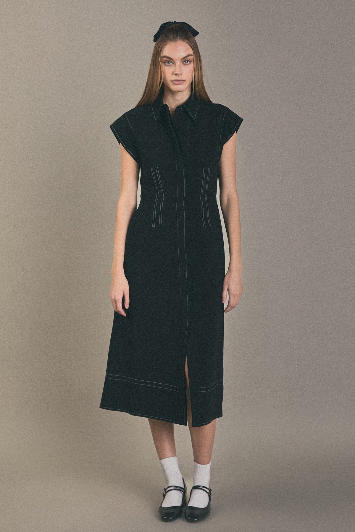 ENGLISH FACTORY - English Factory - Modern Structure Midi Dress - DRESSES available at Objectrare