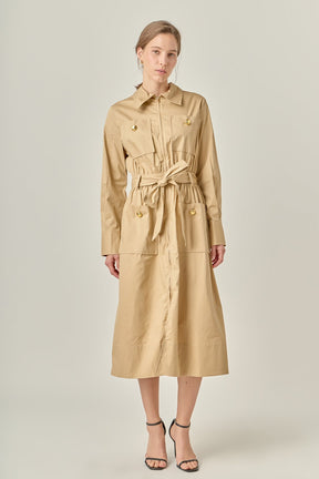 ENGLISH FACTORY - Modern Classic Tie-Waist Dress - DRESSES available at Objectrare