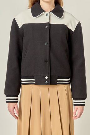 ENGLISH FACTORY - Patch Detailed Bomber Jacket - JACKETS available at Objectrare