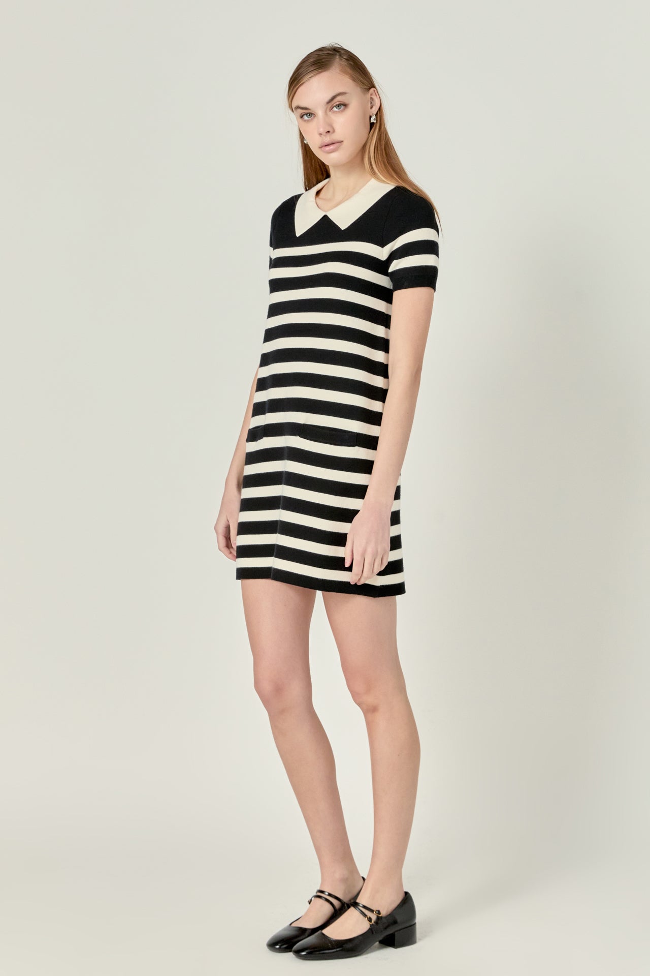 ENGLISH FACTORY - English Factory - Stripe Collar Mini Dress - DRESSES available at Objectrare