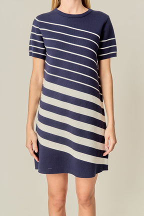ENGLISH FACTORY - Multi Stripe Mini Dress - DRESSES available at Objectrare