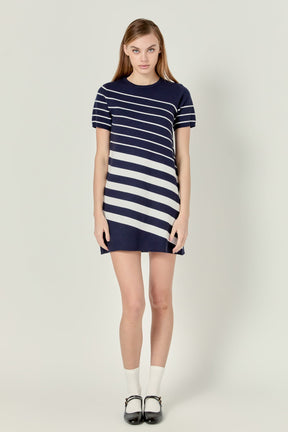 ENGLISH FACTORY - English Factory - Multi Stripe Mini Dress - DRESSES available at Objectrare