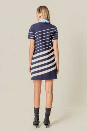 ENGLISH FACTORY - Multi Stripe Mini Dress - DRESSES available at Objectrare