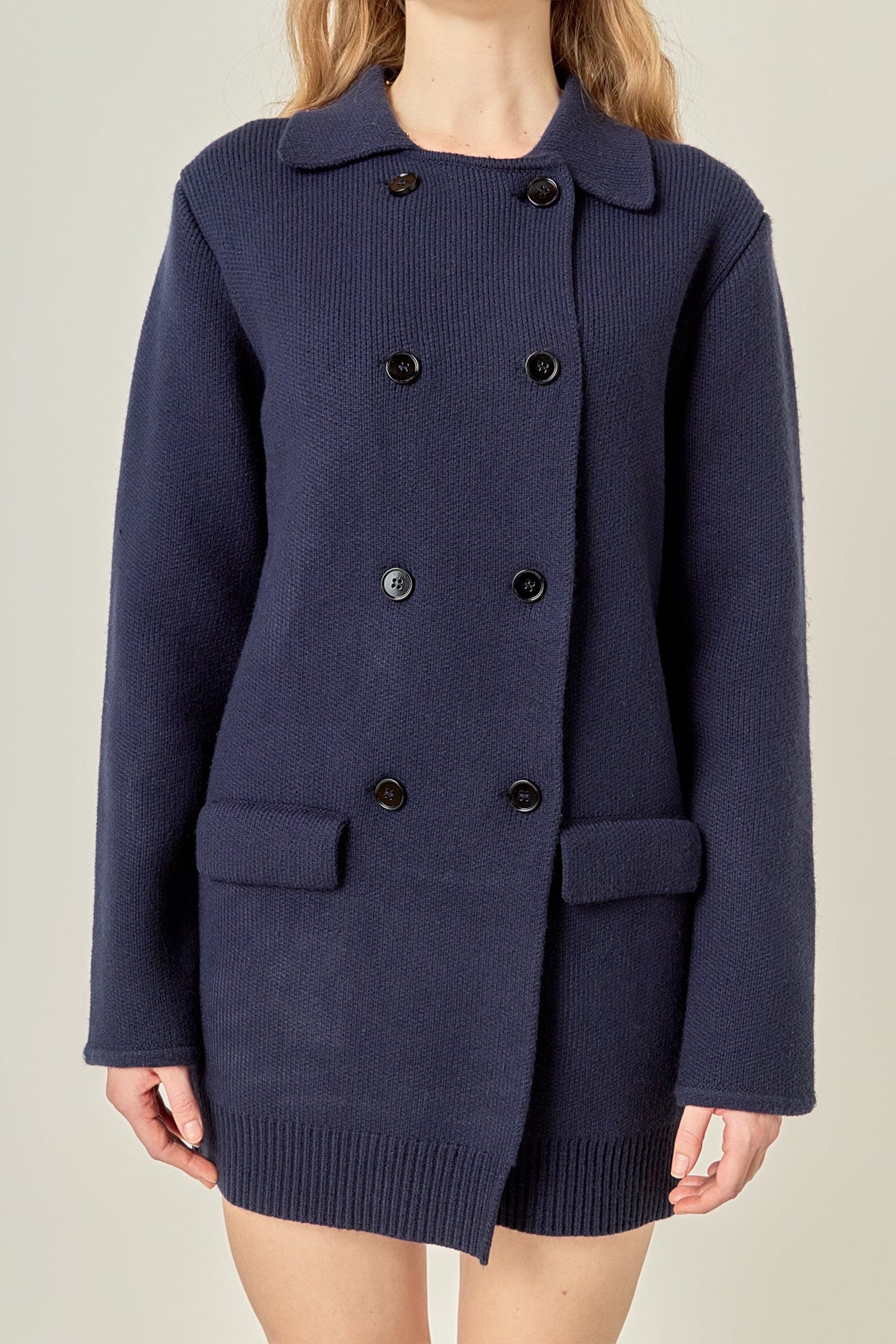 ENGLISH FACTORY - Polo Long Double Cardigan - SWEATERS & KNITS available at Objectrare