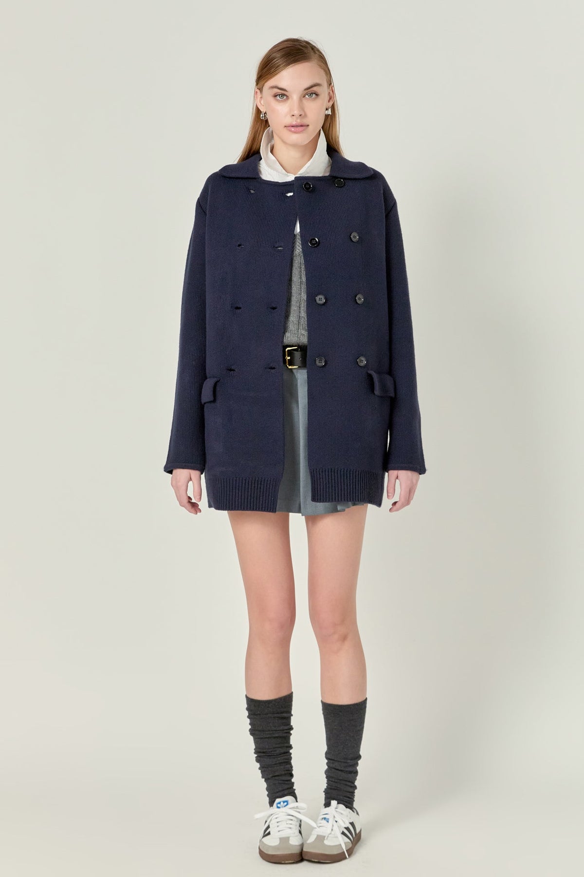 ENGLISH FACTORY - Polo Long Double Cardigan - SWEATERS & KNITS available at Objectrare