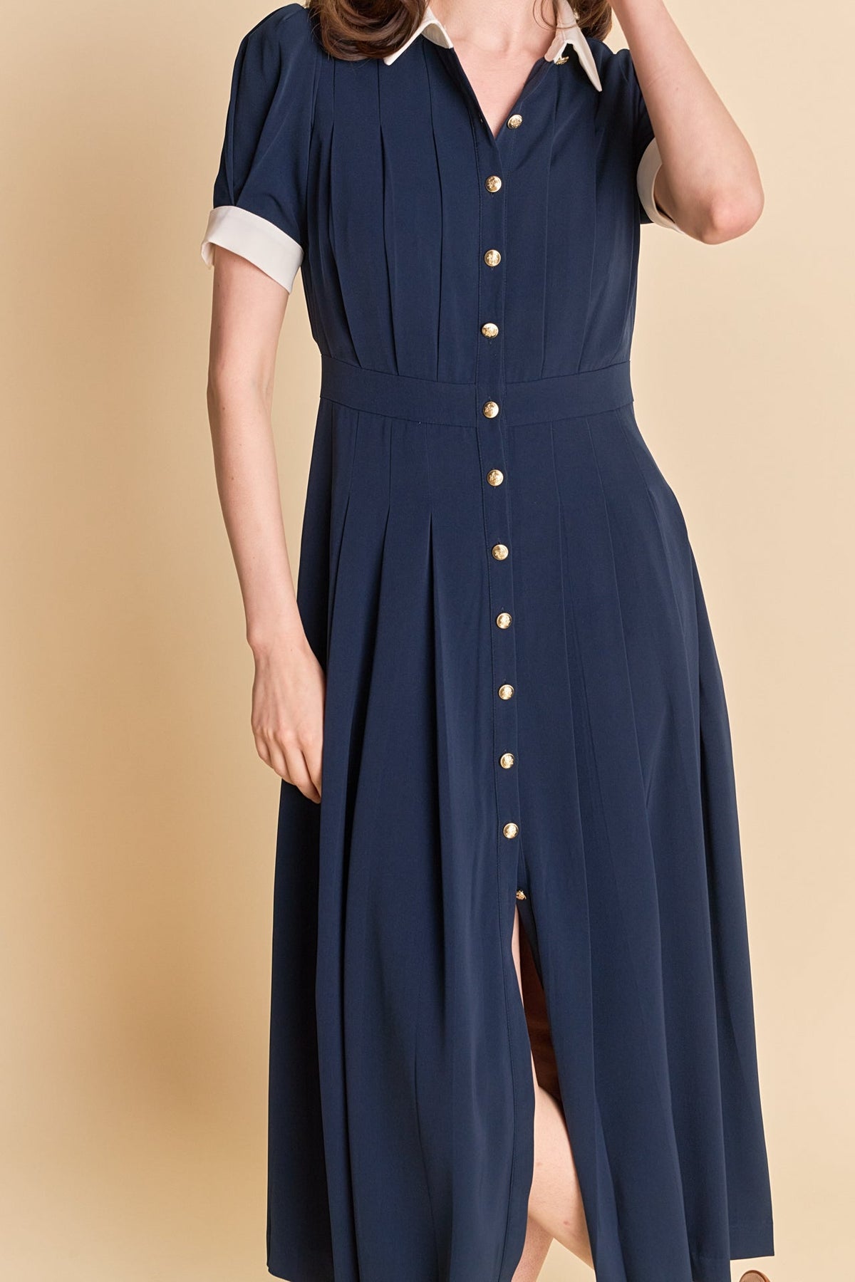 ENGLISH FACTORY - Luna Pleated Midi Dress - DRESSES available at Objectrare
