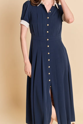 Luna Pleated Midi Dress